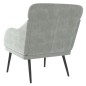 vidaXL Sillón de terciopelo gris claro 63x76x80 cm vidaXL Sillón de terciopelo gris claro 63x76x80 cm