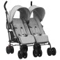 vidaXL Carrito para gemelos de acero gris claro vidaXL Carrito para gemelos de acero gris claro