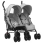 vidaXL Carrito para gemelos de acero gris claro vidaXL Carrito para gemelos de acero gris claro