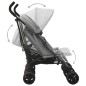 vidaXL Carrito para gemelos de acero gris claro vidaXL Carrito para gemelos de acero gris claro
