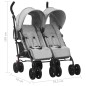 vidaXL Carrito para gemelos de acero gris claro vidaXL Carrito para gemelos de acero gris claro