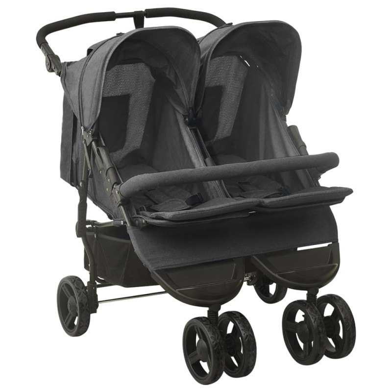 vidaXL Carrito para gemelos de acero gris antracita vidaXL Carrito para gemelos de acero gris antracita