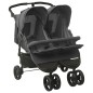 vidaXL Carrito para gemelos de acero gris antracita vidaXL Carrito para gemelos de acero gris antracita