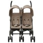vidaXL Carrito para gemelos de acero gris taupe