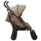 vidaXL Carrito para gemelos de acero gris taupe