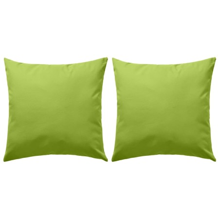 vidaXL Cojines para exteriores 45x45 cm verde manzana 2 unidades