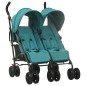 vidaXL Carrito para gemelos de acero verde vidaXL Carrito para gemelos de acero verde