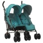 vidaXL Carrito para gemelos de acero verde vidaXL Carrito para gemelos de acero verde
