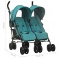 vidaXL Carrito para gemelos de acero verde vidaXL Carrito para gemelos de acero verde