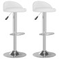 vidaXL Taburetes de cocina 2 unidades cuero sintético blanco vidaXL Taburetes de cocina 2 unidades cuero sintético blanco