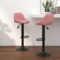 vidaXL Taburetes de cocina 2 unidades terciopelo rosa vidaXL Taburetes de cocina 2 unidades terciopelo rosa