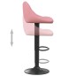 vidaXL Taburetes de cocina 2 unidades terciopelo rosa vidaXL Taburetes de cocina 2 unidades terciopelo rosa