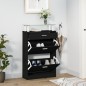 vidaXL Mueble zapatero madera contrachapada negro 63x24x104 cm vidaXL Mueble zapatero madera contrachapada negro 63x24x104 cm