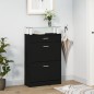 vidaXL Mueble zapatero madera contrachapada negro 63x24x104 cm vidaXL Mueble zapatero madera contrachapada negro 63x24x104 cm