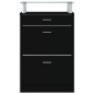 vidaXL Mueble zapatero madera contrachapada negro 63x24x104 cm vidaXL Mueble zapatero madera contrachapada negro 63x24x104 cm