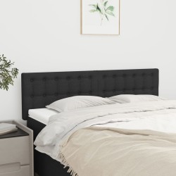 vidaXL Cabeceros 2 unidades tela negro 72x5x78/88 cm