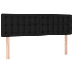 vidaXL Cabeceros 2 unidades tela negro 72x5x78/88 cm