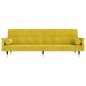 vidaXL Sofá cama con cojines terciopelo amarillo vidaXL Sofá cama con cojines terciopelo amarillo