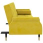 vidaXL Sofá cama con cojines terciopelo amarillo vidaXL Sofá cama con cojines terciopelo amarillo