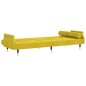 vidaXL Sofá cama con cojines terciopelo amarillo vidaXL Sofá cama con cojines terciopelo amarillo