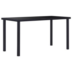 vidaXL Juego de comedor 5 piezas cuero sintético negro