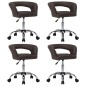 vidaXL Sillas de comedor 4 unidades cuero sintético marrón vidaXL Sillas de comedor 4 unidades cuero sintético marrón