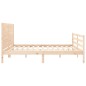 vidaXL Estructura de cama con cabecero madera maciza 200x200 cm vidaXL Estructura de cama con cabecero madera maciza 200x200 cm