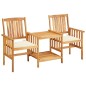 vidaXL Sillas y mesa de té de jardín con cojines madera maciza acacia vidaXL Sillas y mesa de té de jardín con cojines madera maciza acacia