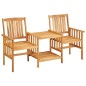 vidaXL Sillas y mesa de té de jardín con cojines madera maciza acacia vidaXL Sillas y mesa de té de jardín con cojines madera maciza acacia