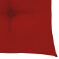 vidaXL Sillas de jardín 2 uds madera maciza de teca con cojines rojos vidaXL Sillas de jardín 2 uds madera maciza de teca con cojines rojos