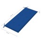 vidaXL Banco Batavia madera maciza de teca con cojín azul royal 120 cm