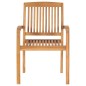 vidaXL Sillas de jardín 2 uds con cojines madera maciza de teca beige vidaXL Sillas de jardín 2 uds con cojines madera maciza de teca beige