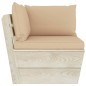 vidaXL Muebles de jardín de palets 5 piezas y cojines madera de abeto vidaXL Muebles de jardín de palets 5 piezas y cojines madera de abeto