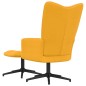 vidaXL Silla de relajación con reposapiés terciopelo amarillo mostaza vidaXL Silla de relajación con reposapiés terciopelo amarillo mostaza
