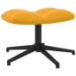 vidaXL Silla de relajación con reposapiés terciopelo amarillo mostaza vidaXL Silla de relajación con reposapiés terciopelo amarillo mostaza
