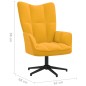 vidaXL Silla de relajación con reposapiés terciopelo amarillo mostaza vidaXL Silla de relajación con reposapiés terciopelo amarillo mostaza