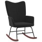 vidaXL Silla mecedora de terciopelo y PVC negro vidaXL Silla mecedora de terciopelo y PVC negro