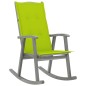 vidaXL Silla mecedora con cojín madera maciza de acacia gris vidaXL Silla mecedora con cojín madera maciza de acacia gris