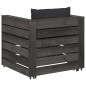vidaXL Muebles de jardín 2 piezas con cojines madera impregnada gris vidaXL Muebles de jardín 2 piezas con cojines madera impregnada gris