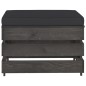 vidaXL Muebles de jardín 3 piezas con cojines madera impregnada gris vidaXL Muebles de jardín 3 piezas con cojines madera impregnada gris