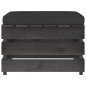 vidaXL Muebles de jardín 3 piezas con cojines madera impregnada gris vidaXL Muebles de jardín 3 piezas con cojines madera impregnada gris