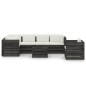 vidaXL Muebles de jardín 7 piezas con cojines madera impregnada gris vidaXL Muebles de jardín 7 piezas con cojines madera impregnada gris
