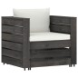 vidaXL Muebles de jardín 7 piezas con cojines madera impregnada gris vidaXL Muebles de jardín 7 piezas con cojines madera impregnada gris