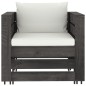 vidaXL Muebles de jardín 7 piezas con cojines madera impregnada gris vidaXL Muebles de jardín 7 piezas con cojines madera impregnada gris