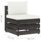 vidaXL Muebles de jardín 7 piezas con cojines madera impregnada gris vidaXL Muebles de jardín 7 piezas con cojines madera impregnada gris