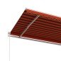 vidaXL Toldo automático retráctil naranja y marrón 600x350 cm vidaXL Toldo automático retráctil naranja y marrón 600x350 cm