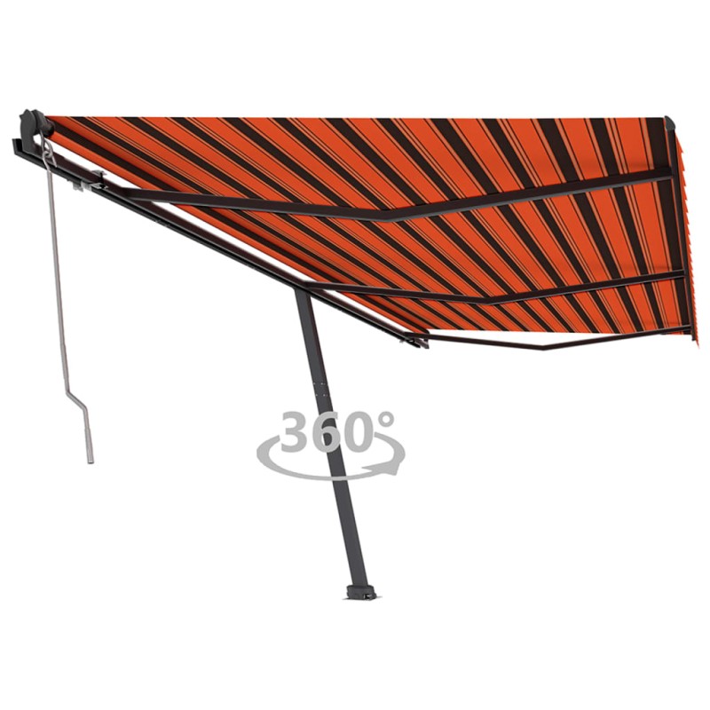 vidaXL Toldo de pie automático naranja y marrón 600x350 cm vidaXL Toldo de pie automático naranja y marrón 600x350 cm