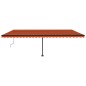 vidaXL Toldo de pie automático naranja y marrón 600x350 cm vidaXL Toldo de pie automático naranja y marrón 600x350 cm