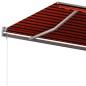 vidaXL Toldo retráctil automático con postes naranja y marrón 6x3,5 m vidaXL Toldo retráctil automático con postes naranja y marrón 6x3,5 m