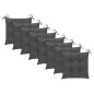 vidaXL Sillas apilables de jardín 8 uds madera de teca con cojines vidaXL Sillas apilables de jardín 8 uds madera de teca con cojines